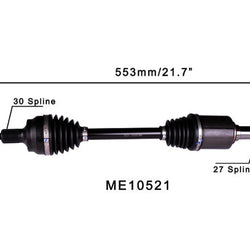 Front Right CV Drive Axle for Mercedes Benz CLS550 All Wheel Drive 12-18