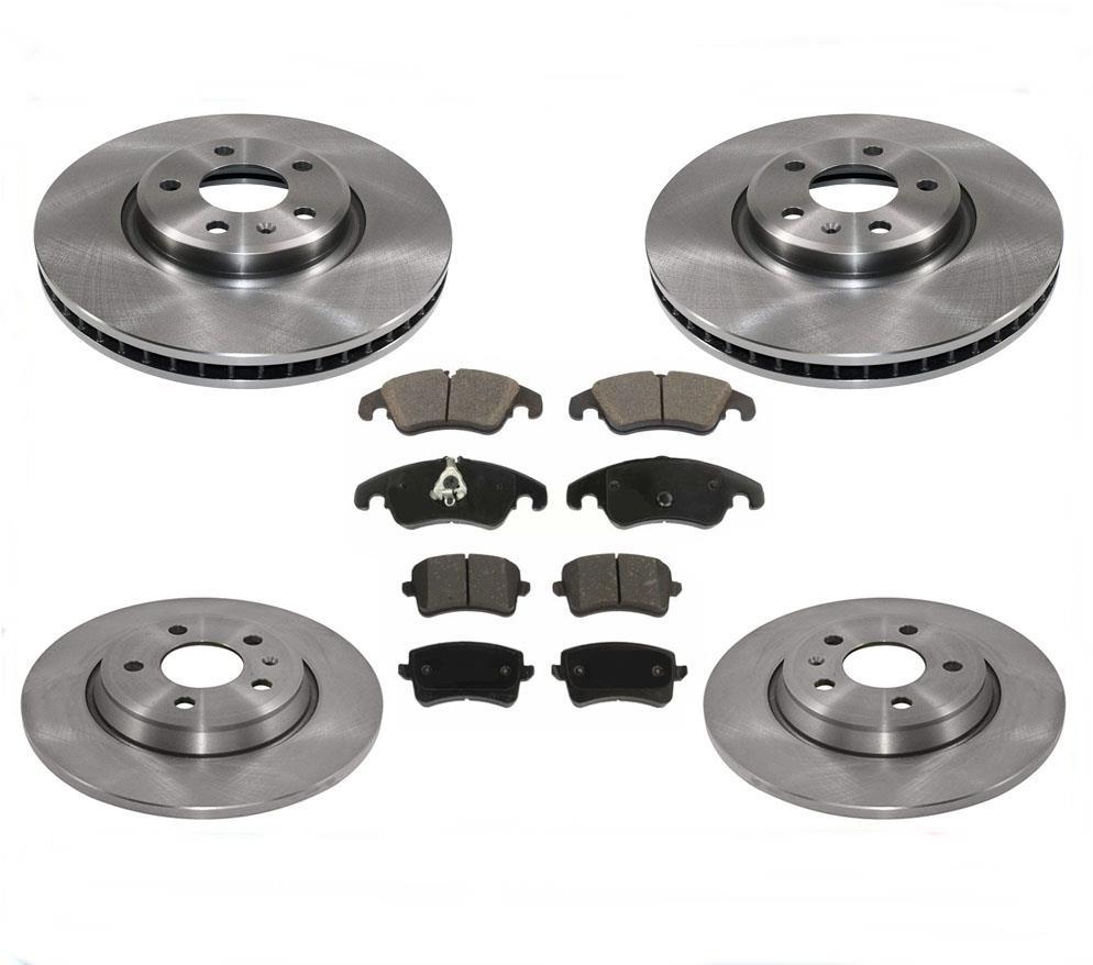 Front & Rear Brake Rotors & Brake Pads For Audi A4 2.0L Engine 2012 13 2015 2016
