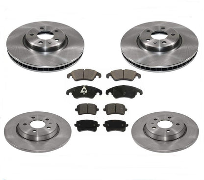 Front & Rear Brake Rotors & Brake Pads For Audi A4 2.0L Engine 2012 13 2015 2016