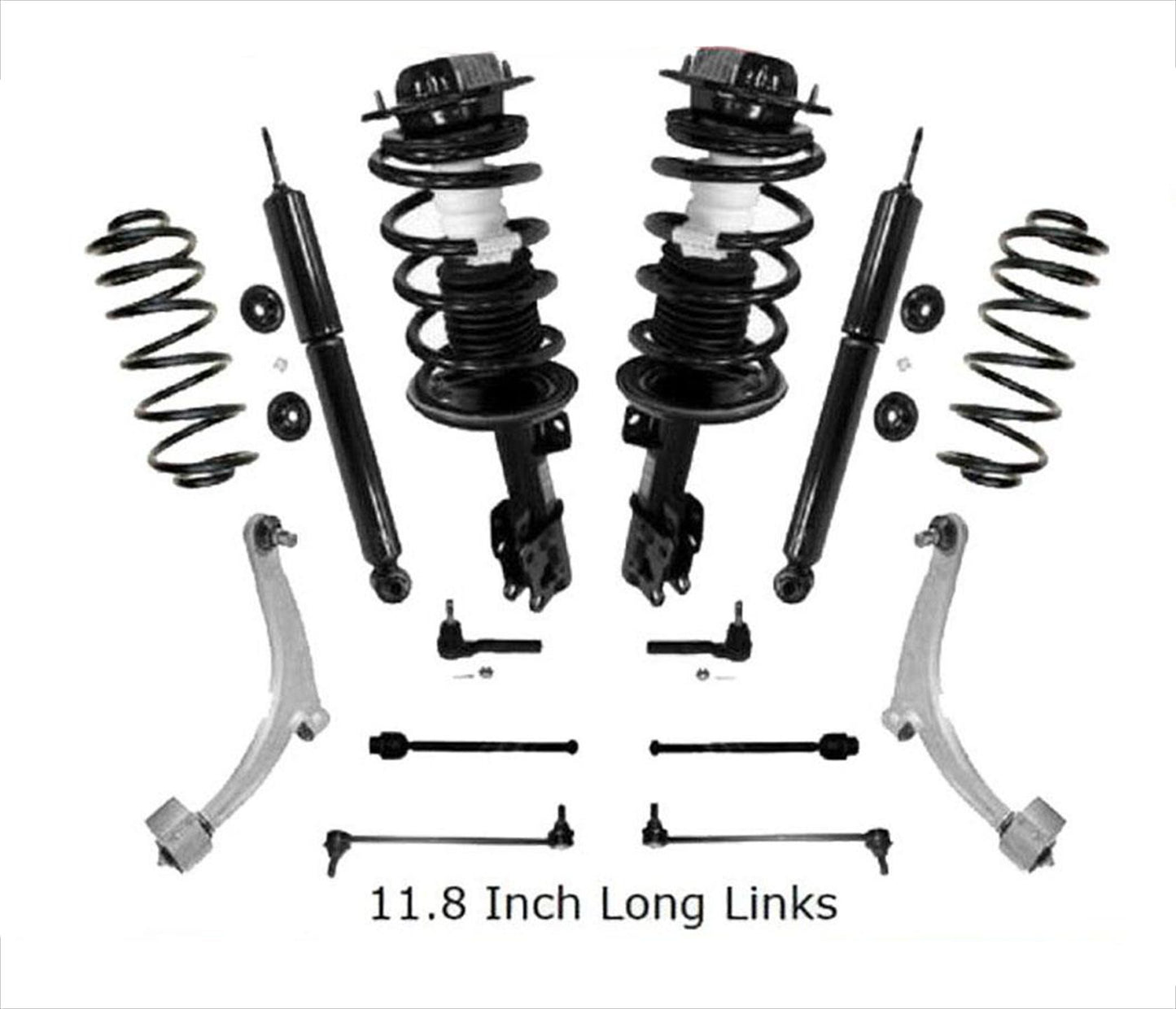 Complete Struts Assembly + Shocks & Coil Springs & Control Arms For 08-10 Malibu