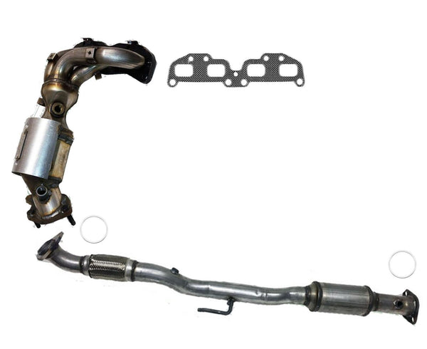 Front Manifold & Rear Under Car Catalytic Converter Fits 07-12 Altima 2.5L