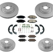 Front Rear Rotors Brake Pads Brake Shoes Spring Kit for NISSAN MURANO 2015-2019