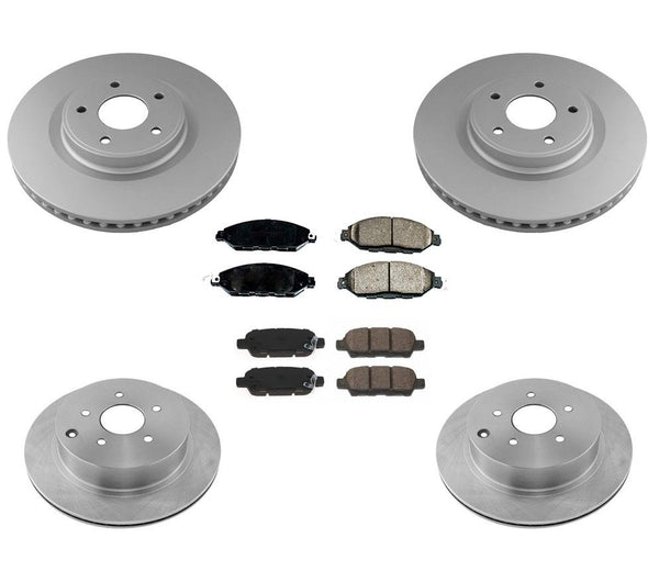Front & Rear Disc Brake Rotors & Ceramic Brake Pads for NISSAN MURANO 6Pc 15-19