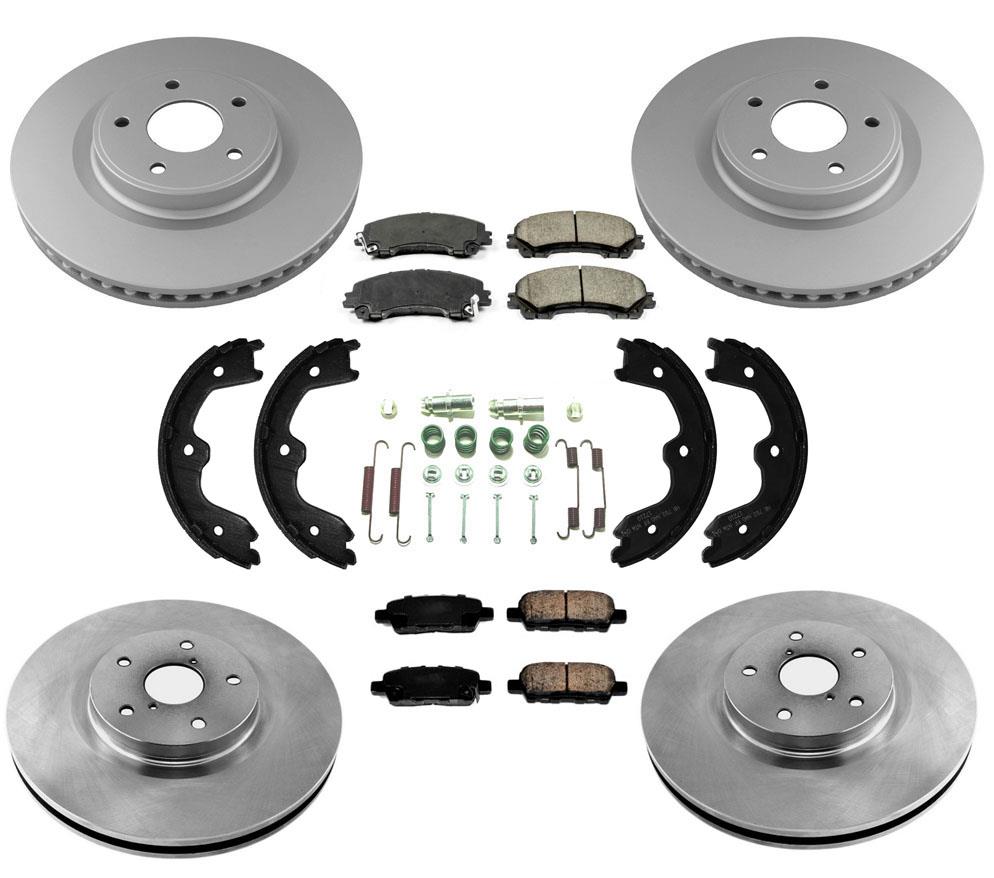 Front Rear Brake Rotors & Ceramic Brake Pads for Infiniti QX50 16-17 8pc kit