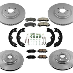 Front Rear Brake Rotors & Ceramic Brake Pads for Infiniti QX50 16-17 8pc kit