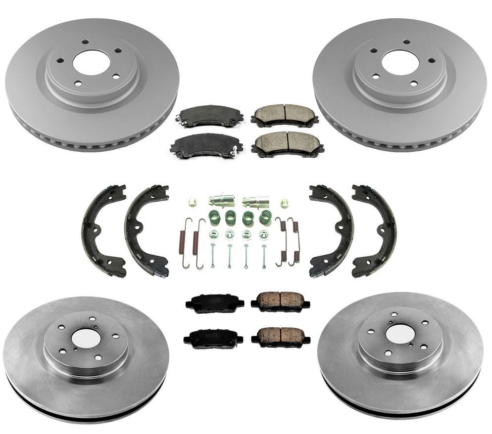 Rotores de freno delantero trasero y pastillas de freno de cerámica para Infiniti QX60 16-19, kit de 8 piezas