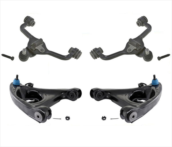 Fits For Lincoln 95-02 Town Car Crown Vic 4 PC Upper and Lower Control Arm Kit