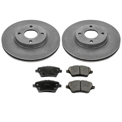 Front Brake Rotors Brake Pads for Fiesta ST 14-19 With 4 Wheel Disc Brakes 3Pc