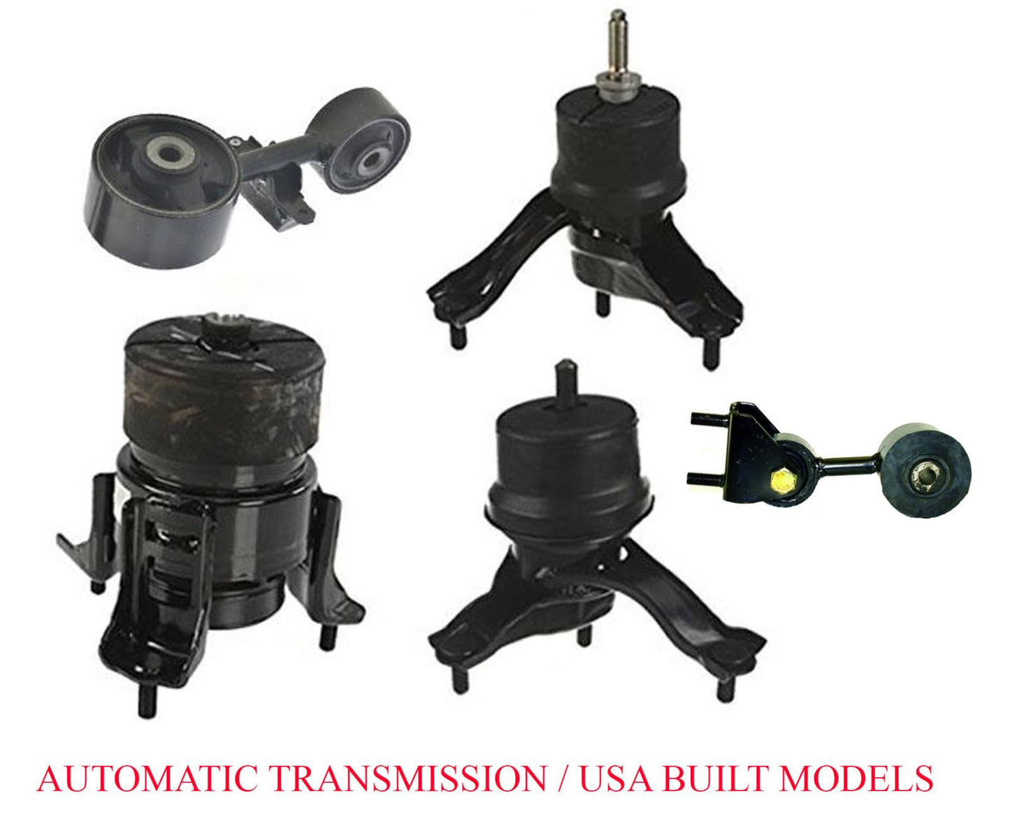 Soportes de motor de 5 piezas para Toyota Camry 07-09 2.4L Transmisión automática construida en EE. UU.