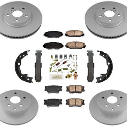 11 7/8 Inch Rotors Brake Pads for Toyota Rav4 With 3rd Row Seating 3.5L V6 06-18