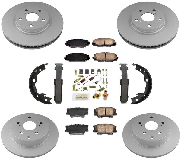 11 7/8 Inch Rotors Brake Pads for Toyota Rav4 With 3rd Row Seating 3.5L V6 06-18