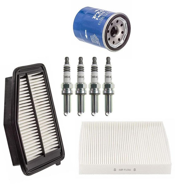 Oil Cabin Air Filters & NGK Iridium Plugs for Honda Civic 1.8L 2012-2015 7pc