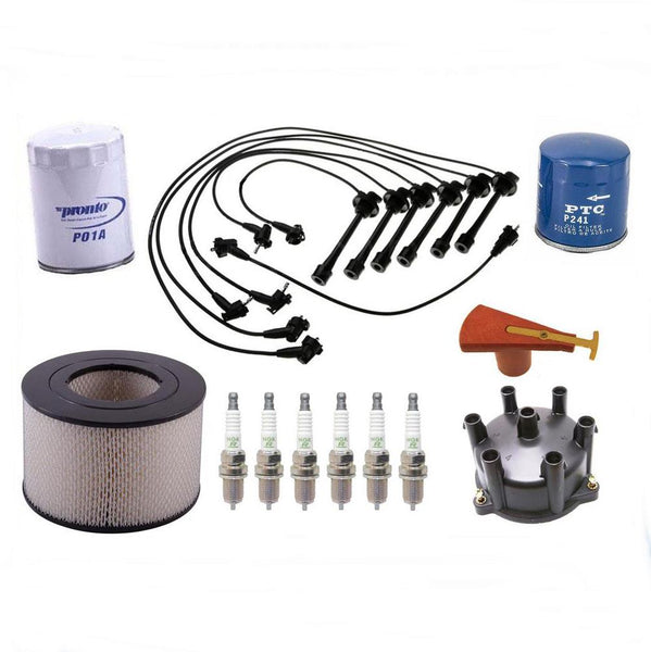 Ignition Wires Spark Plugs Air Oil Filter Cap Rotor for Toyota Landcruiser 93-97