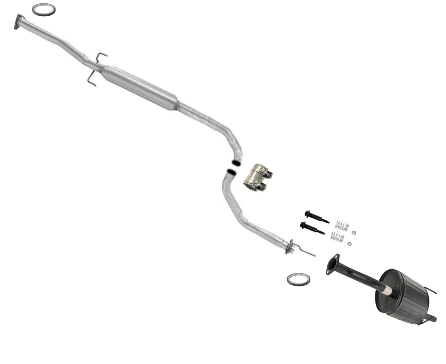 Sistema de escape Resonador medio y silenciador para Civic Si 1.6L VTEC 1999-2000