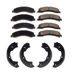 Ceramic Brake Pads & Parking Brake Shoes Set for Ram 4500 5500 3Pc Kit 08-15