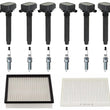 Ignition Coils Spark Plug Air Cabin Filters 14 pc For Dodge Avenger 3.6L (11-14)