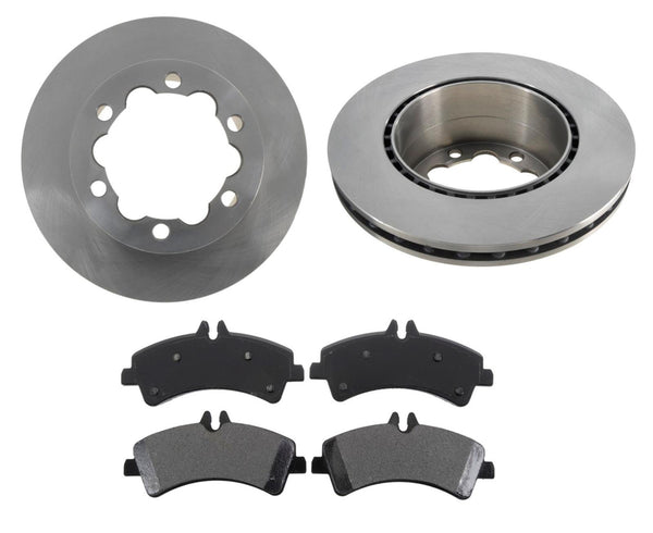 Rear Brake Disc Rotors Pads for 07-16 Sprinter 3500 With DUAL Rear Wheels