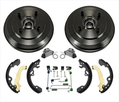 Rear Drum Wheel Bearing Brake Shoe Springs & Wheel Cylinders Kit For 09-11 Focus