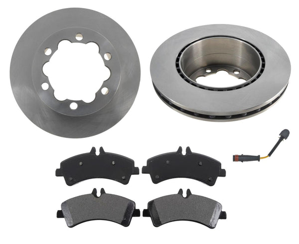 Rear Brake Rotors & Pads Fits 10-17 Mercedes Benz Sprinter 3500 DUAL Rear Wheels