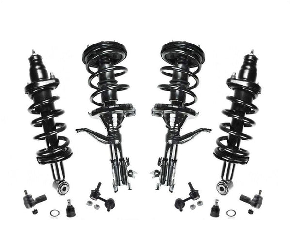 02-06 CRV Front Rear Coil Spring Strut and Mount Tie Rods Ball Joints 10Pc Kit