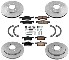 Rotores de freno de disco, pastillas de freno de cerámica y zapatas de estacionamiento para Ford Expedition 03-06