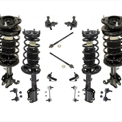 Front & Rear Strut Assembly Links Tie Rods Ball Joints Fits Toyota Corolla 96-02