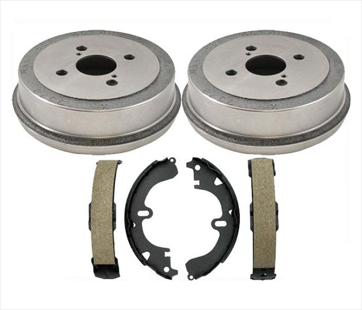 Rear Brake Drums Shoes Pair Set For Toyota Corolla 1994-2002 Prizm 1993-2002