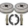 Rear Brake Drums Shoes Pair Set for Toyota Corolla 1994-2002 Prizm 1993-2002