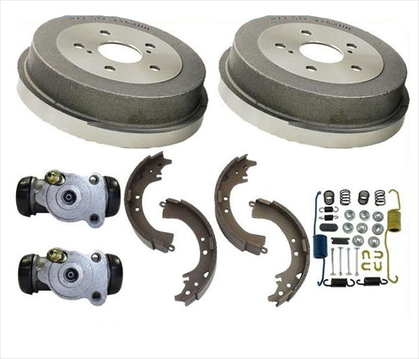 Rear Brake Drum Drums Shoes Spring Kit Wheel Cyl For 1992-2001 Toyota Camry