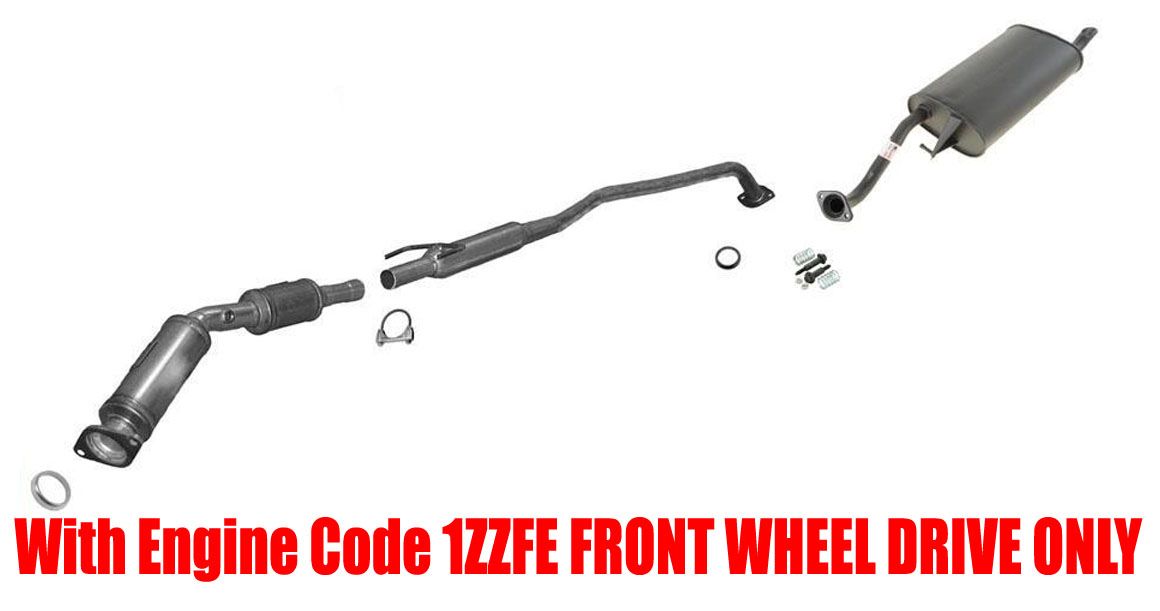 Converter Extension Pipe Resonator Muffler 1ZZFE for Toyota Corolla 03 to 04/05