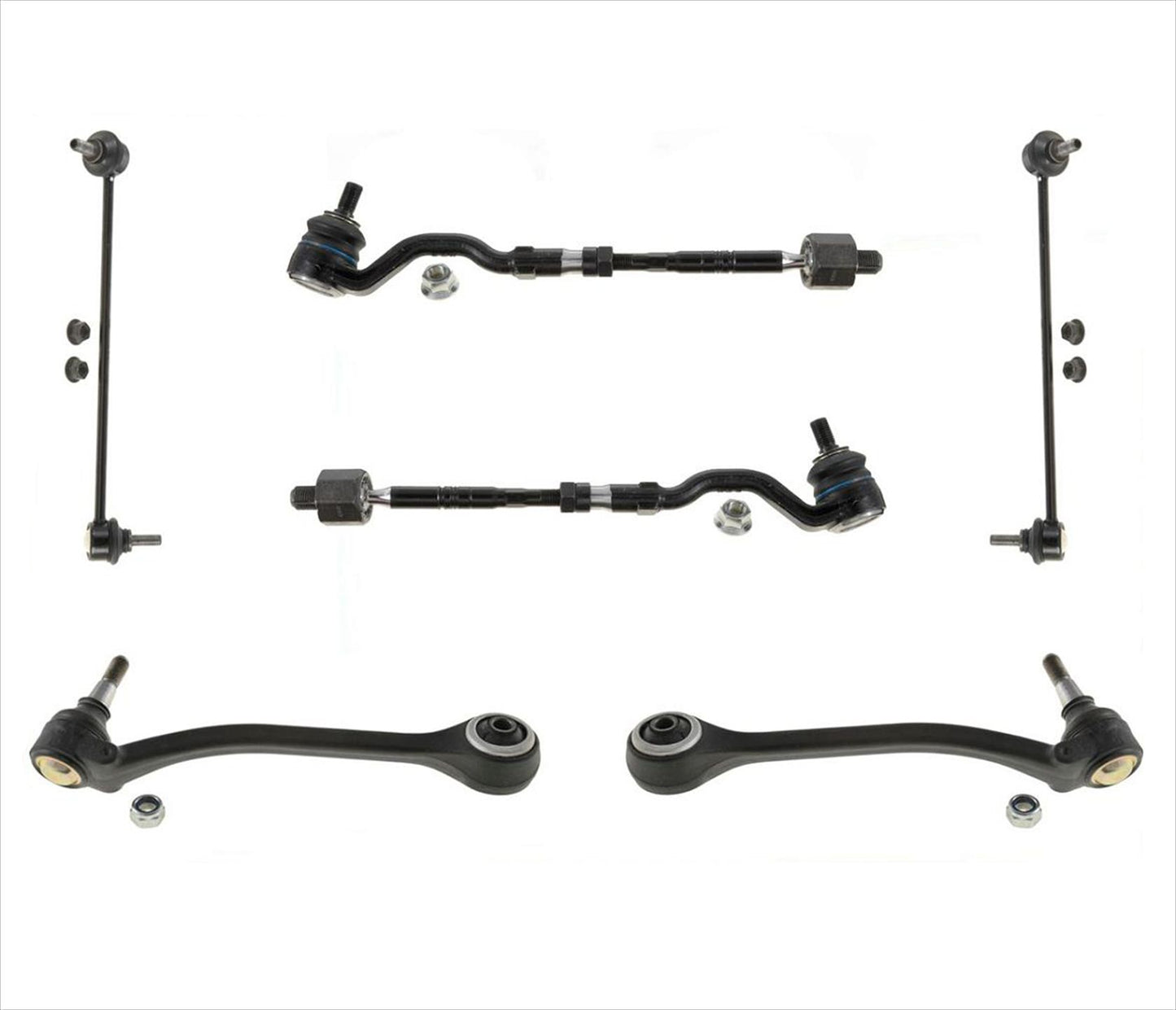 Lower Control Arms & Ball Joints Tie Rods Sway Bars 8Pc fits for 04-10 BMW X3