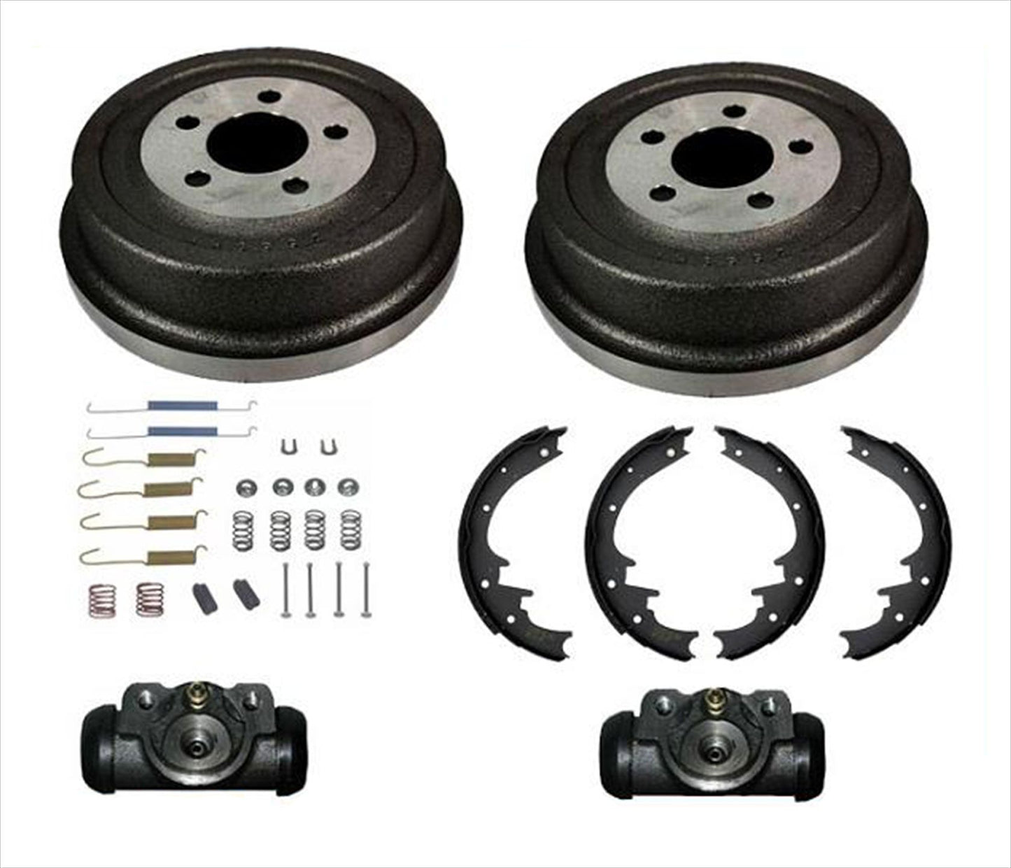 Rear Brake Drums Shoes Spring Wheel Cylinder Kit For 2002 Jeep Liberty