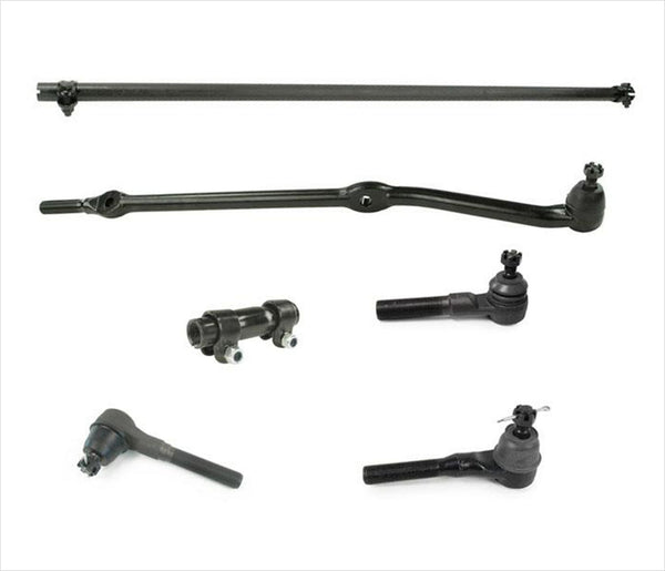 Se adapta a Jeep Wrangler Drag Link, varillas de amarre, mangas, kit de 6 piezas 97-06