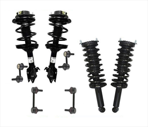 La barra estabilizadora del puntal del resorte helicoidal delantero y trasero se adapta a 05-09 Subaru Outback 2.5 3.0 8 piezas