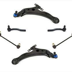 Fits For 07-14 Camry (2) Low Control Arms With Bushings Ball Joint Tie Rods 6Pc