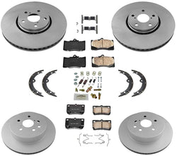 Rotores de freno Pastillas de freno Zapatas de freno Kit de resorte para Lexus GS460 06-07 Kit de 8 piezas