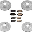 Front & Rear Disc Brake Rotors + Ceramic Brake Pads for Mazda RX8 2009-2011