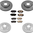 Front Disc Brake Rotors Rear Rotors Brake Pads for Mazda RX8 Base 04-08 302MM