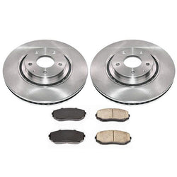 (2) FRONT Coated Disc Brake Rotors & Ceramic Pads All for Mazda CX-9 2016-2022