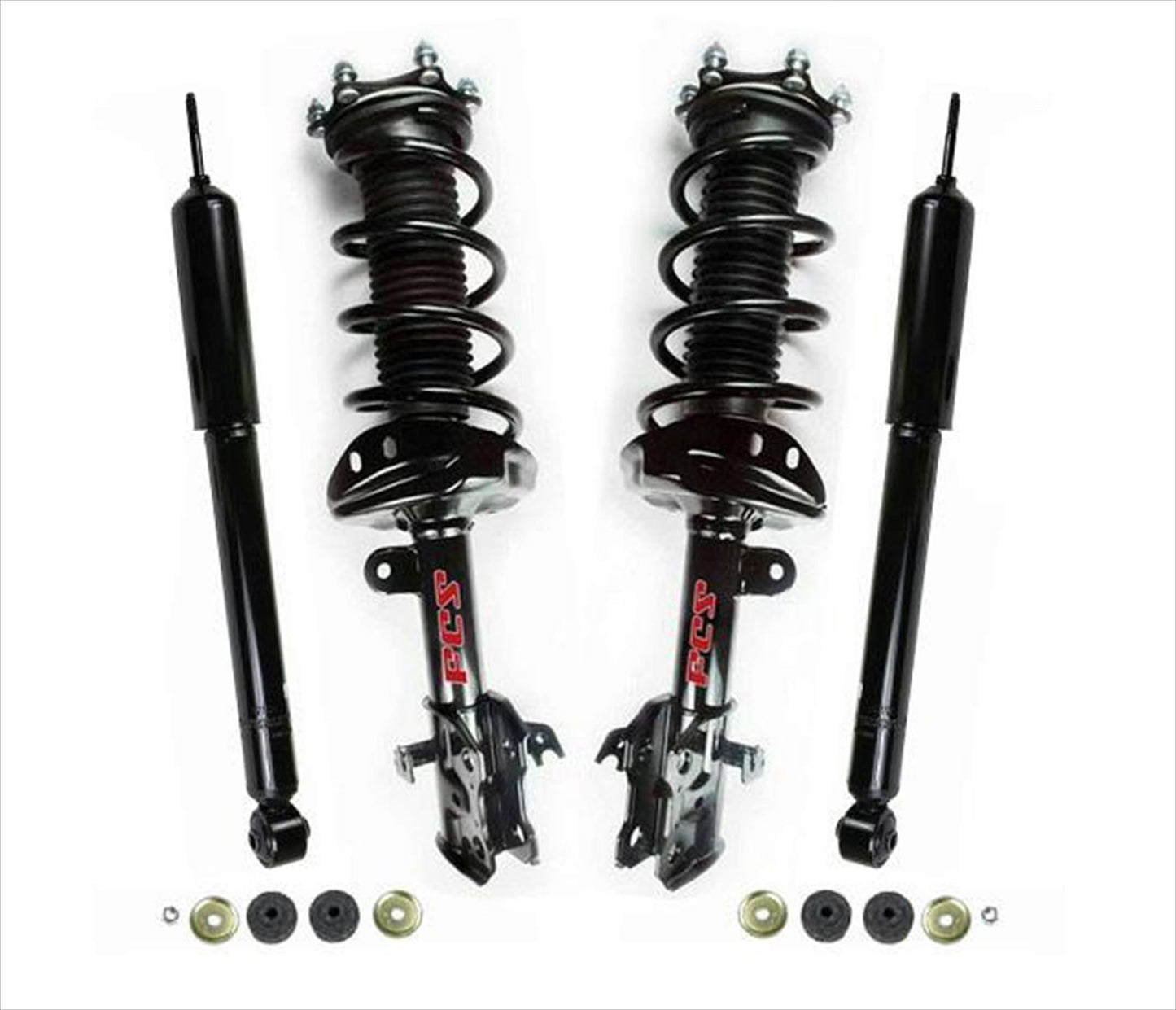 Puntales de resorte helicoidales delanteros izquierdo y derecho y amortiguadores traseros para Acura RDX 2.3L 07-2012