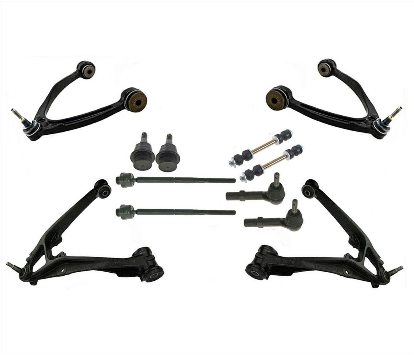 Kit de chasis de 12 piezas para Cadillac Escalade 07-14 con brazos de control inferiores de hierro fundido