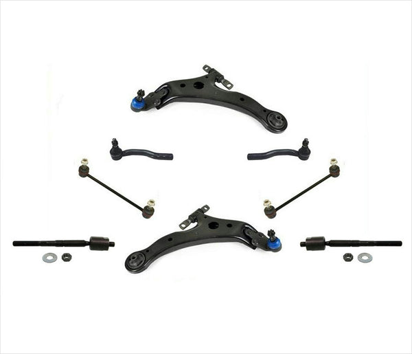 Fits For Camry 07-11 Ball Joint Tie Rods Lower Control Arms With Bushings 8Pc
