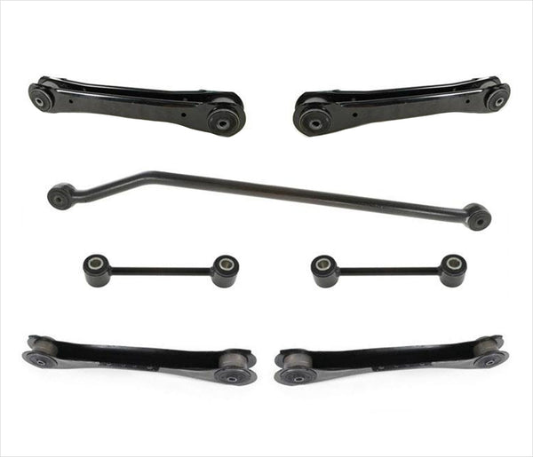 Rear Control Arms Bushings Sway Bar Trac Bar 7PC Fits 1997-06 Jeep Wrangler + TJ