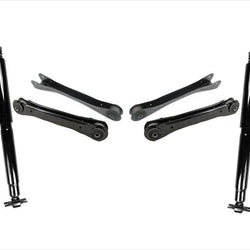 Front Upper & Low Control Arms w Bushing Shocks for 97-06 Jeep Wrangler + TJ 6PC