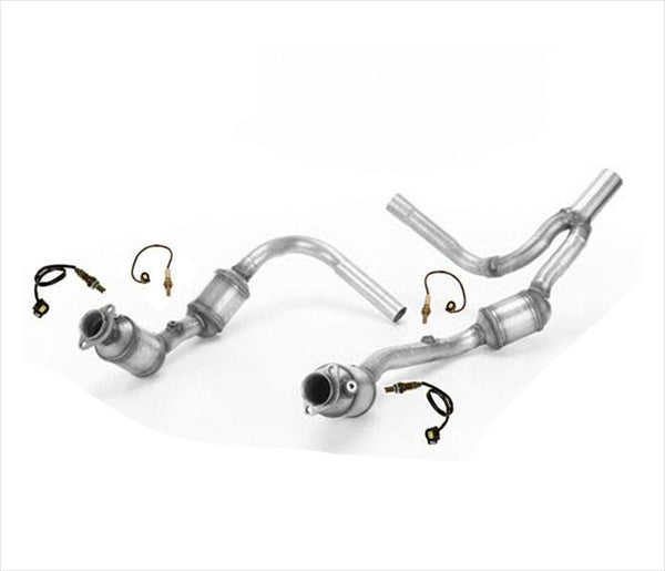 Catalytic Converter Y Pipe with 4 Oxygen Sensors for 07-09 Jeep Wrangler