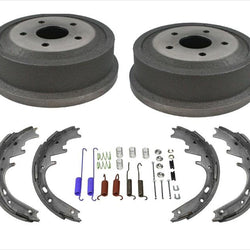 (2) Rear Brake Drums & Brake Shoes + Springs 4PC Kit 2000-2001 Dodge Ram 1500