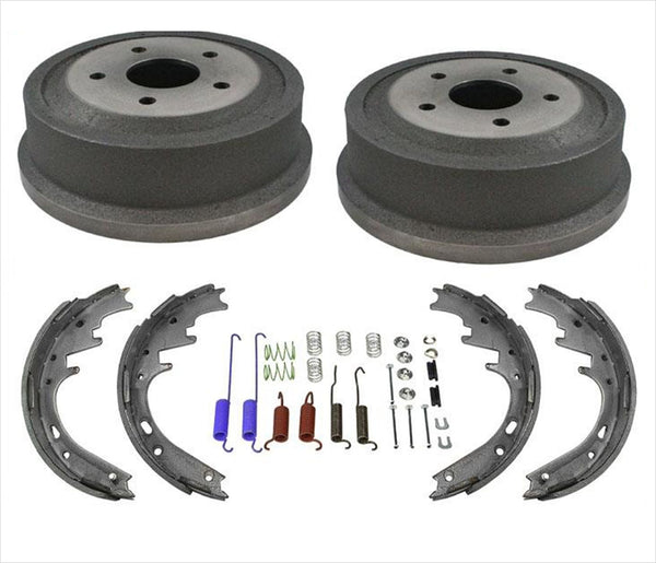 (2) Rear Brake Drums & Brake Shoes + Springs 4PC Kit 2000-2001 Dodge Ram 1500