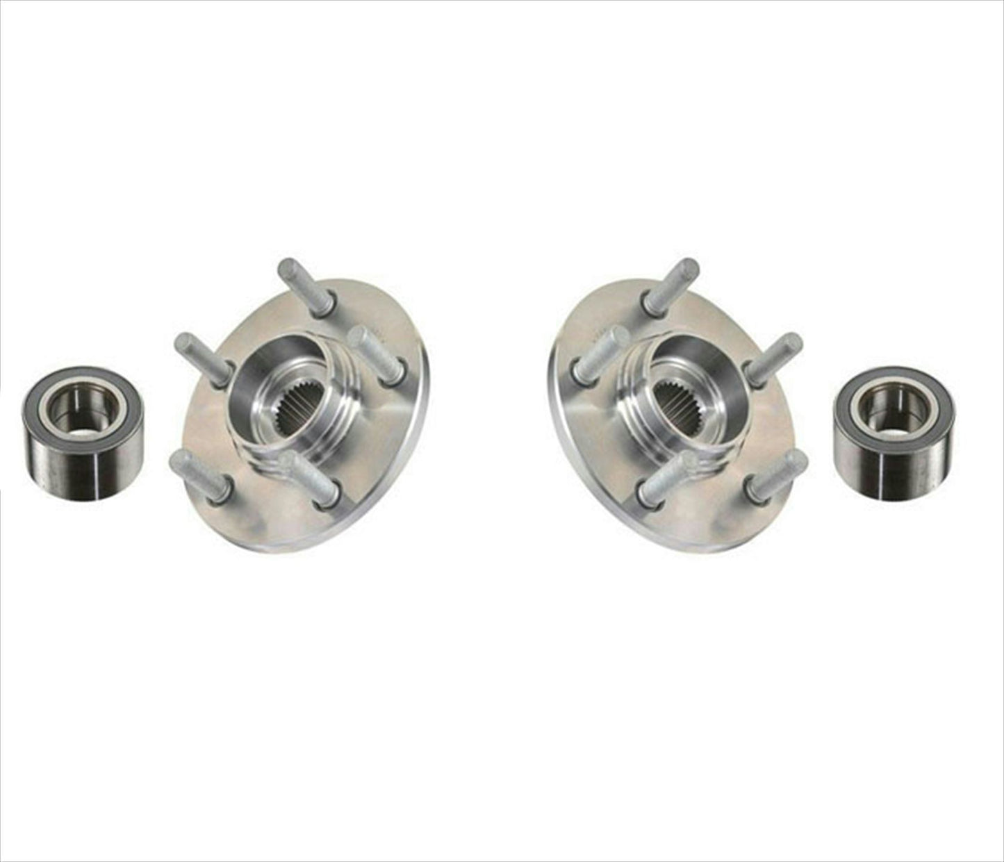 2 bujes y rodamientos de rueda delantera 04-15 Camry 2.4L 2.5L 01-09 Highlander (AWD)