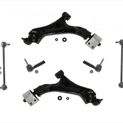 Lower Control Arms w BJs Outer Tie Rods & Links For Chevrolet Equinox 2010-2017