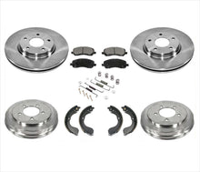 Tambor trasero Rotor de freno de disco delantero Pastillas delanteras Zapatas de freno para Jeep Compass 07-16